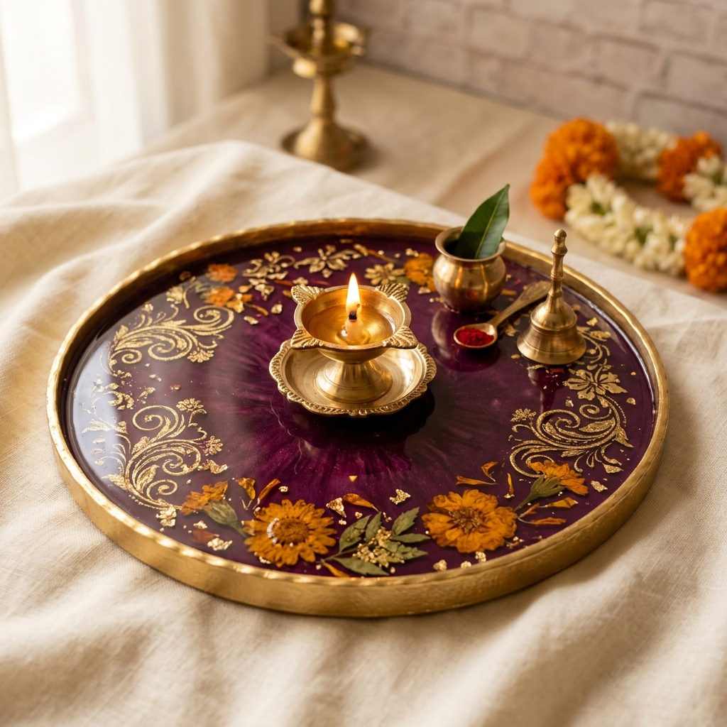 Royal Resin Pooja Thali in Rohtak